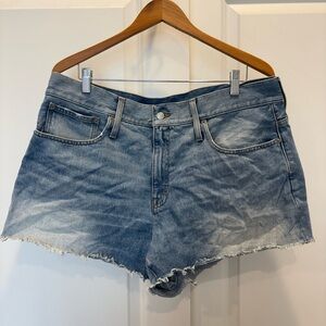J. Crew ‘Relaxed Shorts’ Denim Raw Hem Cutoff Shorts Size 33 NWOT